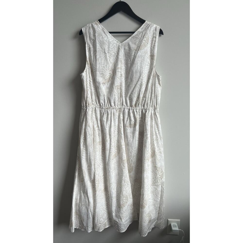 Haven Well Within Dress XL Voile Shell Midi White Sleeveless Beachy - Picture 10 of 10